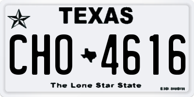 TX license plate CHO4616