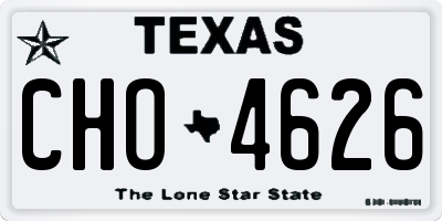 TX license plate CHO4626