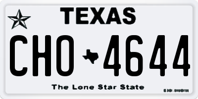 TX license plate CHO4644