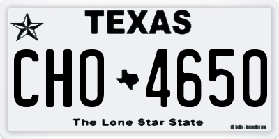 TX license plate CHO4650
