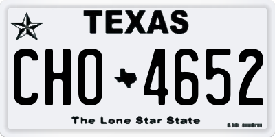 TX license plate CHO4652