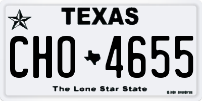 TX license plate CHO4655