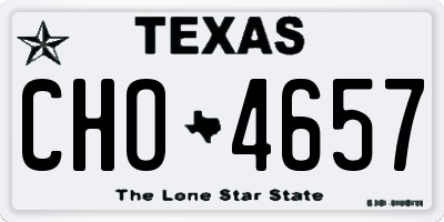 TX license plate CHO4657