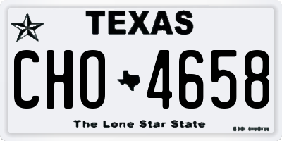 TX license plate CHO4658
