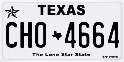 TX license plate CHO4664