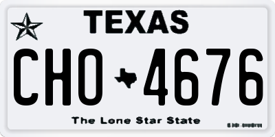 TX license plate CHO4676