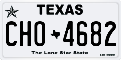 TX license plate CHO4682