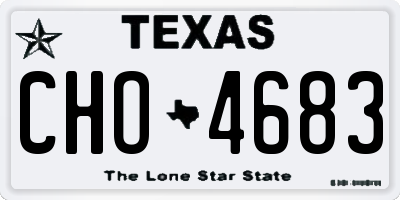 TX license plate CHO4683