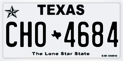 TX license plate CHO4684