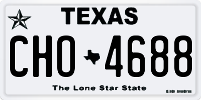 TX license plate CHO4688