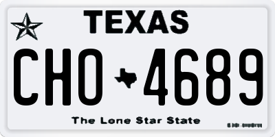 TX license plate CHO4689