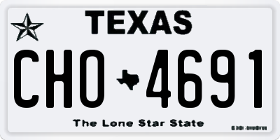 TX license plate CHO4691