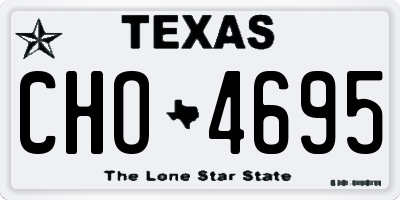 TX license plate CHO4695