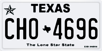 TX license plate CHO4696