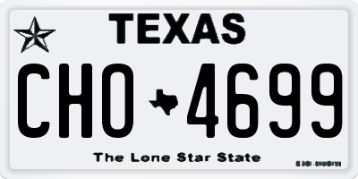 TX license plate CHO4699