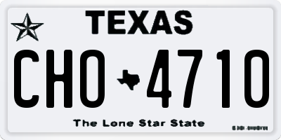 TX license plate CHO4710