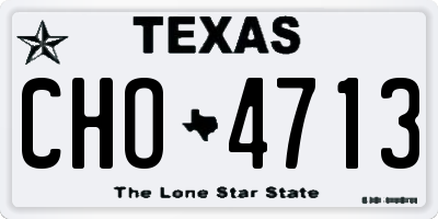 TX license plate CHO4713