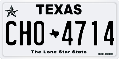 TX license plate CHO4714