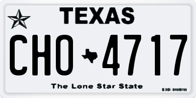 TX license plate CHO4717