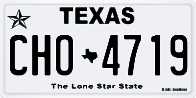 TX license plate CHO4719