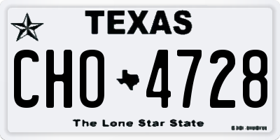 TX license plate CHO4728
