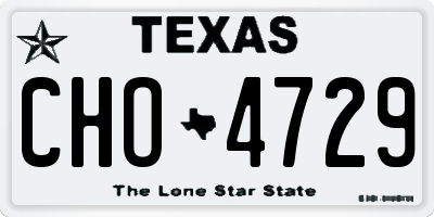 TX license plate CHO4729