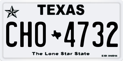 TX license plate CHO4732