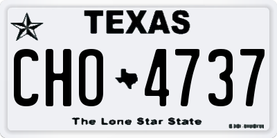 TX license plate CHO4737