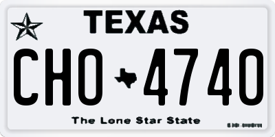 TX license plate CHO4740