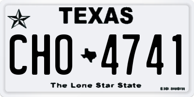 TX license plate CHO4741