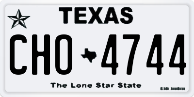 TX license plate CHO4744