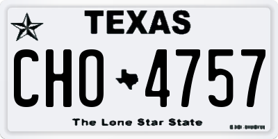 TX license plate CHO4757