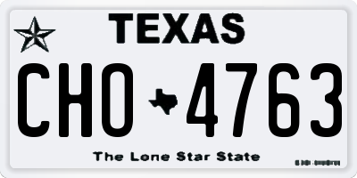 TX license plate CHO4763