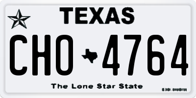 TX license plate CHO4764