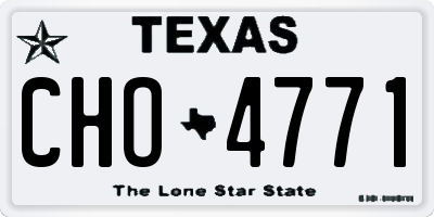 TX license plate CHO4771