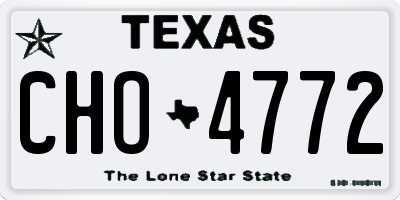 TX license plate CHO4772