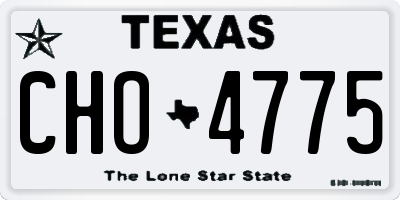 TX license plate CHO4775