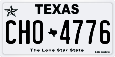 TX license plate CHO4776