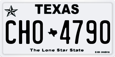 TX license plate CHO4790