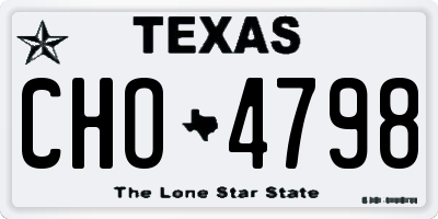 TX license plate CHO4798