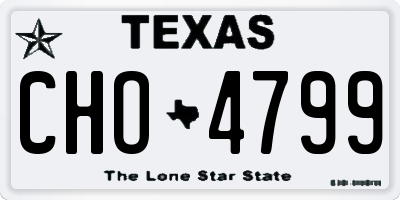 TX license plate CHO4799