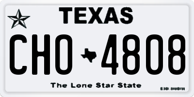 TX license plate CHO4808