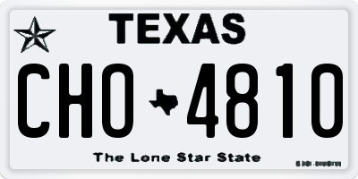 TX license plate CHO4810