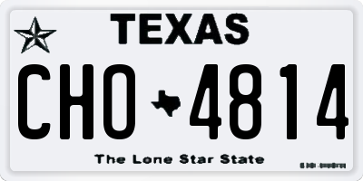 TX license plate CHO4814