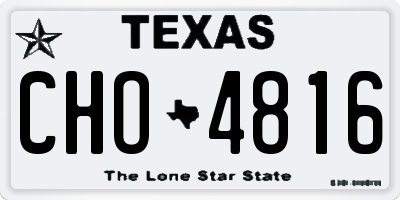 TX license plate CHO4816