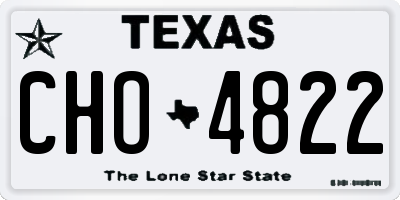 TX license plate CHO4822