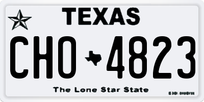 TX license plate CHO4823