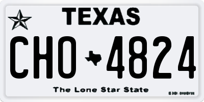 TX license plate CHO4824