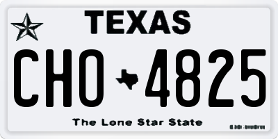 TX license plate CHO4825