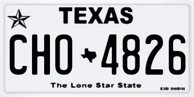 TX license plate CHO4826